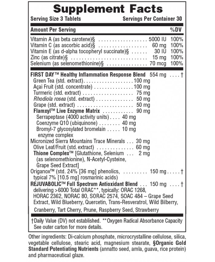 Nature's Plus AgeLoss First Day Healthy Inflammation Response 90tabs